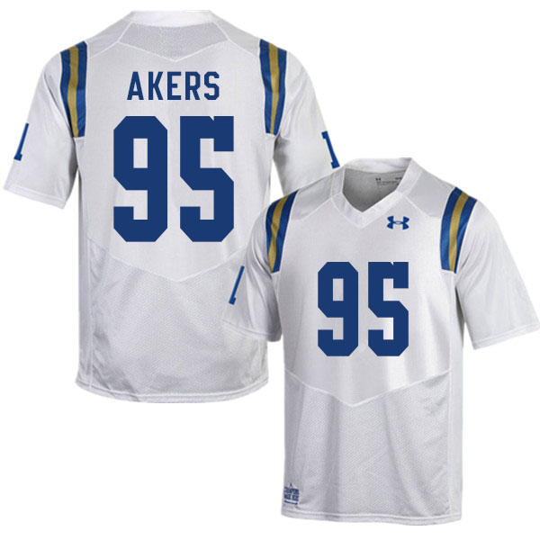 Men #95 Luke Akers UCLA Bruins College Football Jerseys Sale-White - Click Image to Close